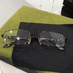 Fendi tailored style shiny bronze glasses